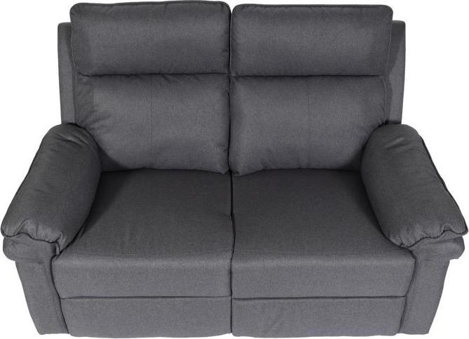 Immagine prodotto Mendler Poltrona cinema a 2 posti HWC-L94, funzione reclinabile Nosag sospensione tessuto/tessuto - grigio