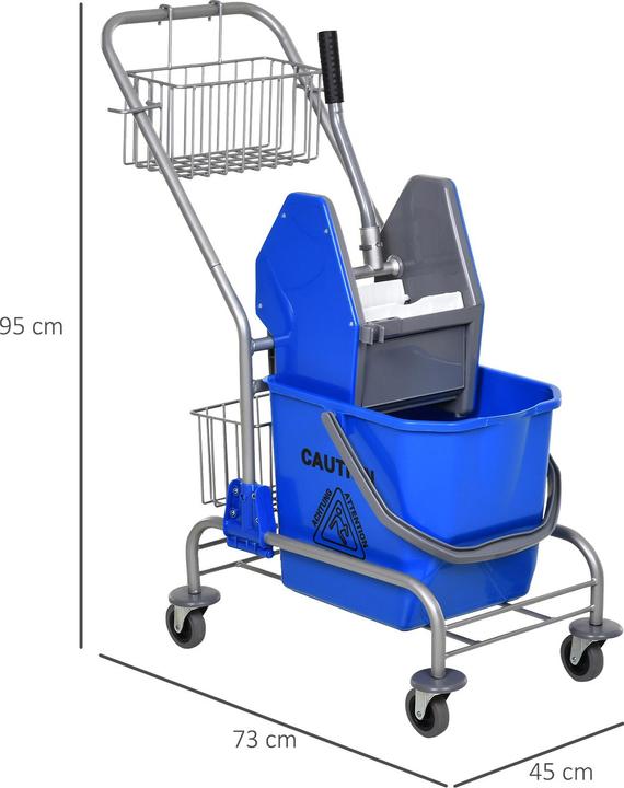 Produktbild Homcom Putzwagen Kunststoff, Metall Blau
