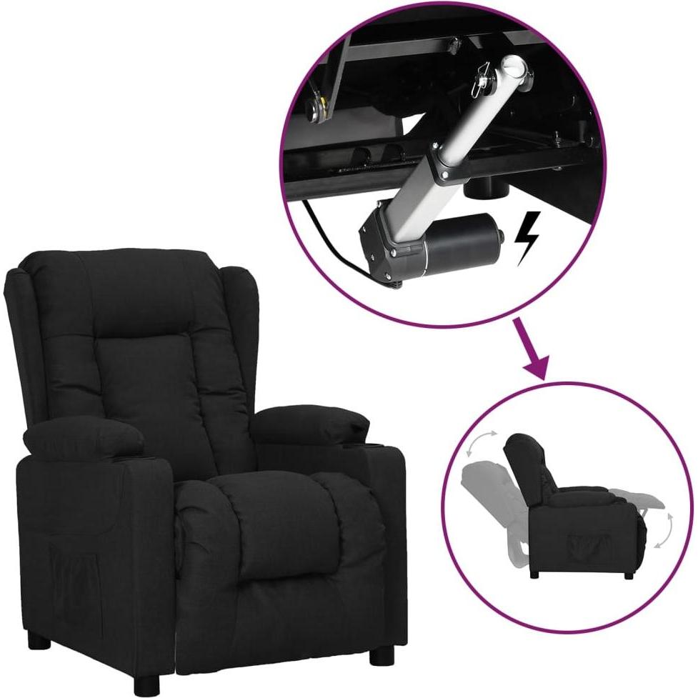 Thumbnail - VidaXL, Sessel, Aufstehsessel Schwarz Stoff