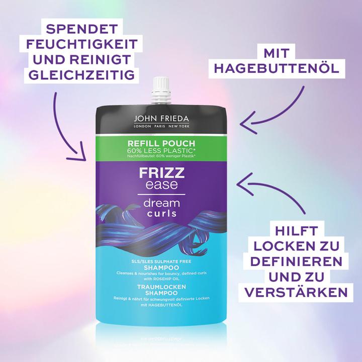 Image du produit John Frieda Recharge de shampooing Frizz Ease Traumlocken (500 ml, Shampoing liquide)