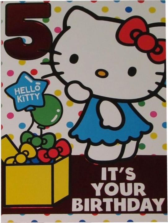 Hello Kitty It's Your Birthday 5 Carta (1 pz.)