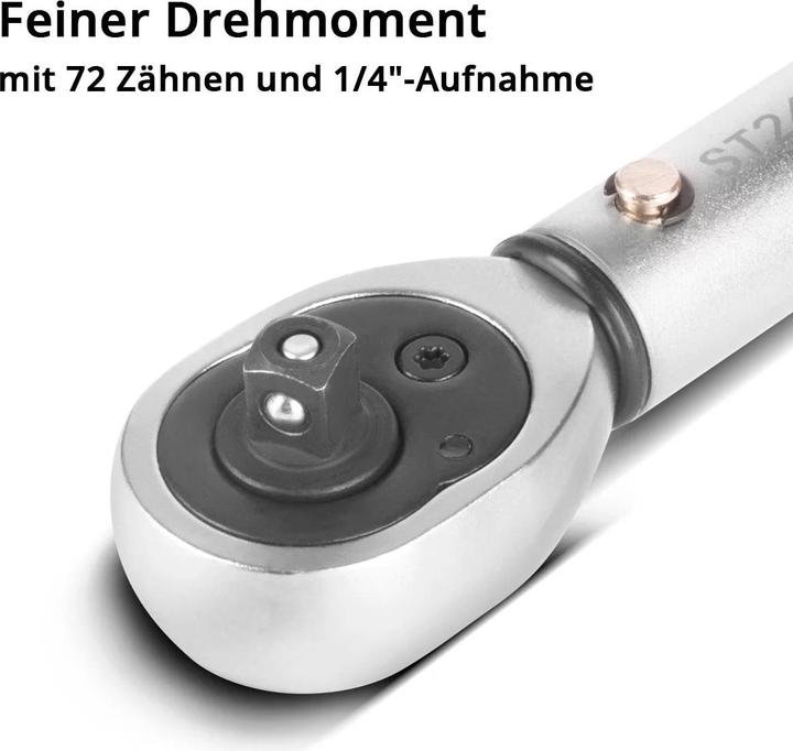 Produktbild Stahlwerk Drehmomentschlüssel-Set 32teilig 1/4" 5-25Nm Ratsche Umschaltknarre (1/4", 5 Nm, 25 Nm)