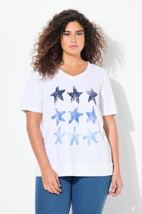 Actual product image Ulla Popken Starfish Open Edge Graphic Tee (54)