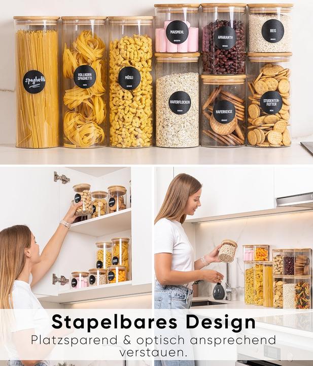 Produktbild Deco haus Vorratsgläser-Set mit Deckel (1.40 l)