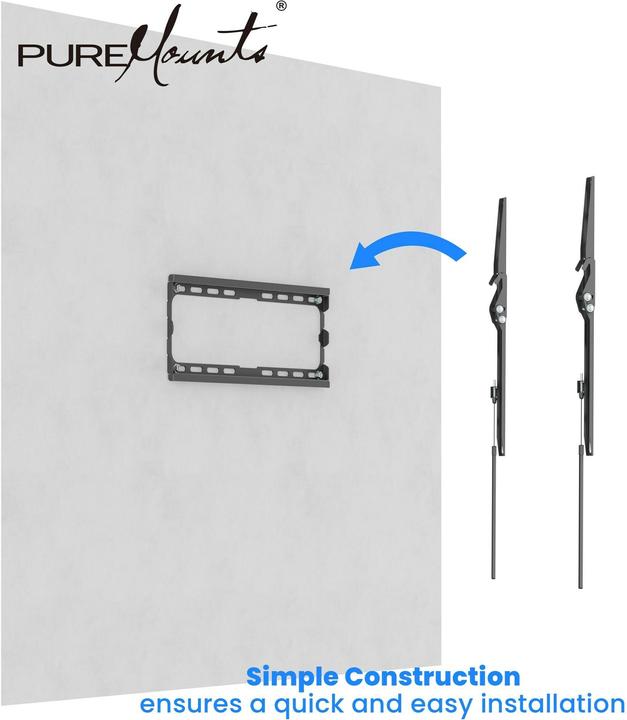 Produktbild PureMounts Wandhalterung PM-BT410 Schwarz (Wand, 45 kg)