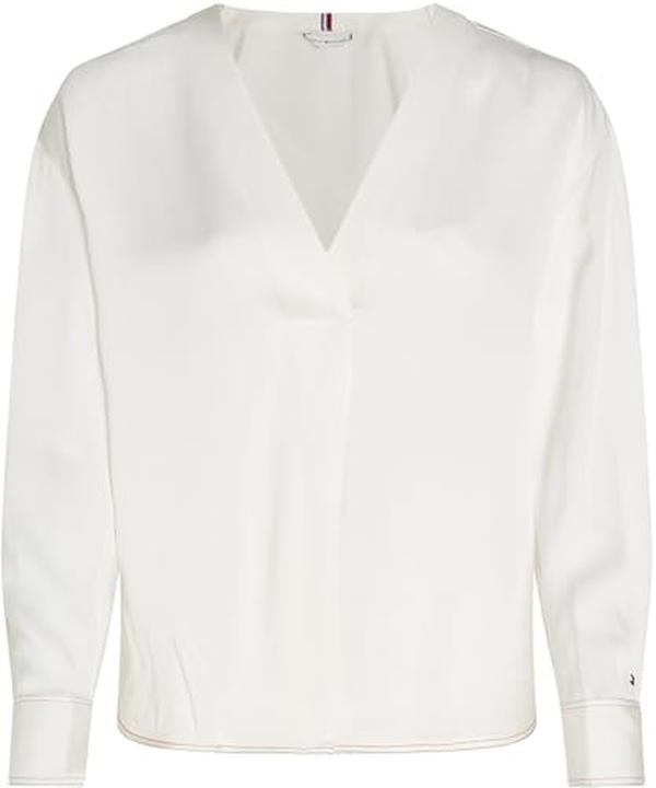 Immagine prodotto Tommy Hilfiger Camicia a Maniche Lunghe con Scollo a V e Cuciture RWB (44)