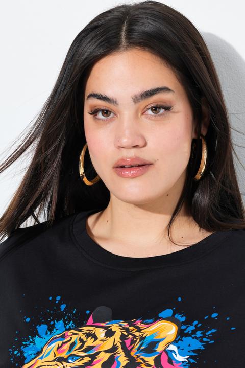 Actual product image Angel of Style T-Shirt, Boxy Fit, farbiger Tigerkopf (60)