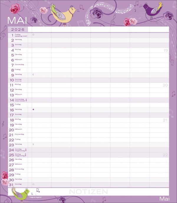 Produktbild Familienplaner Multiplaner Colour your time 40x47cm