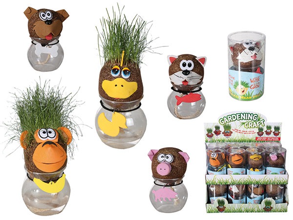 Magni Figure con testa d'erba animali 5 assortiti