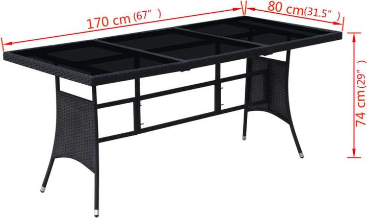 Produktbild VidaXL Gartenmöbel Set (170 cm)