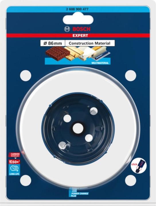 Produktbild Bosch Professional Zubehör EXPERT Construction Material Lochsäge, 86 x 60 mm (86 mm)