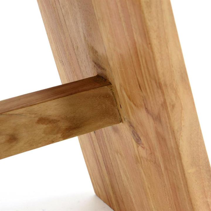 Produktbild VCM Hocker behandeltem Teakholz Sitzhocker Holzhocker massiv Höhe 47cm