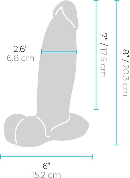 Actual product image Earthly Body Slipskin Realistic Silicone Dildo 8 Inch Girthy Cream