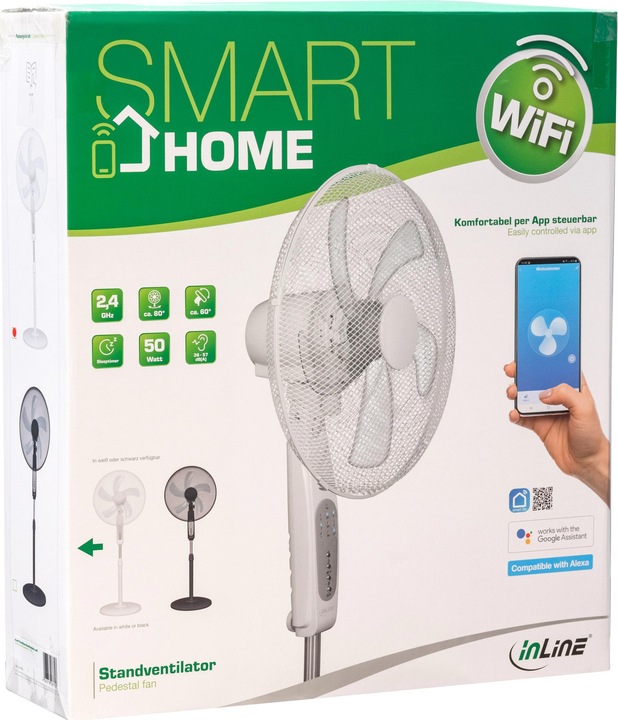Actual product image InLine SmartHome Stand Fan (57 dB)