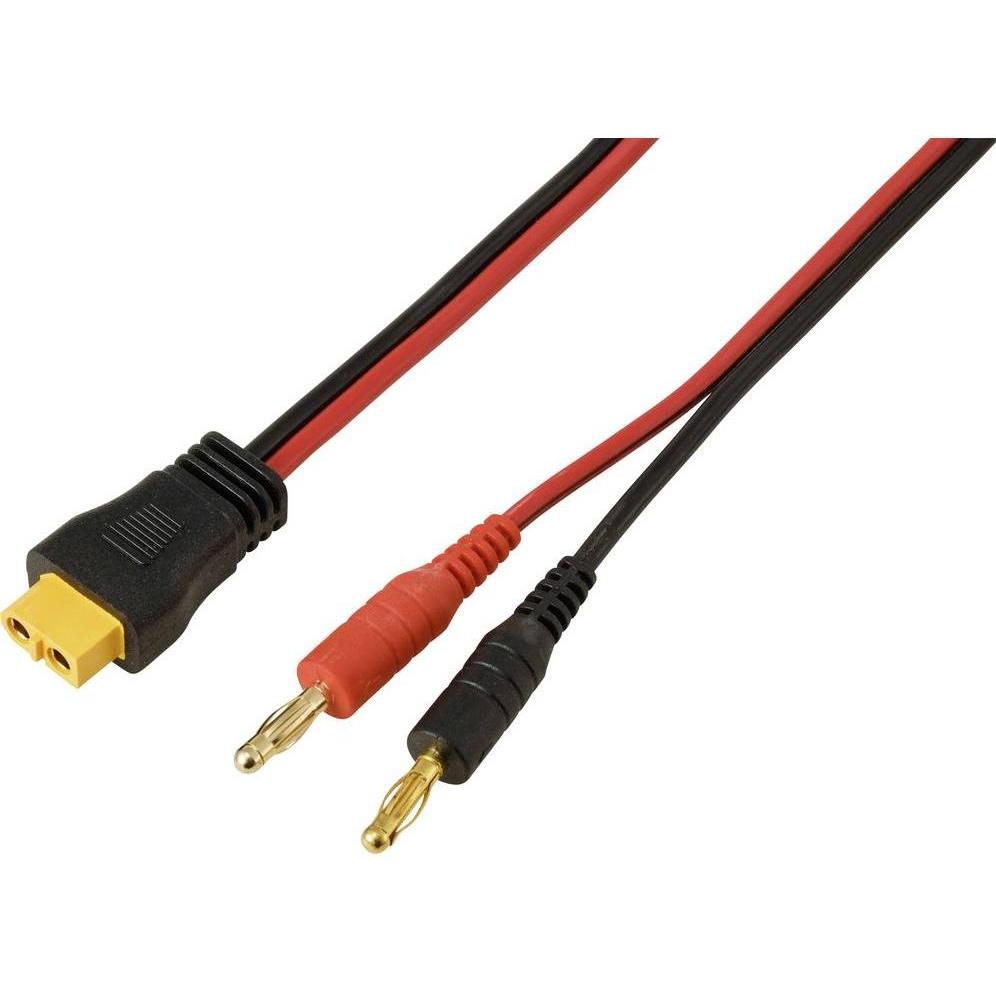 Tru Components Bananenstecker 4 mm auf XT60-Kabel, Rot/Schwarz 2 m TC-13619304 Schwarz, Rot TR, Cavo + Spina elettrica, Rosso, Nero