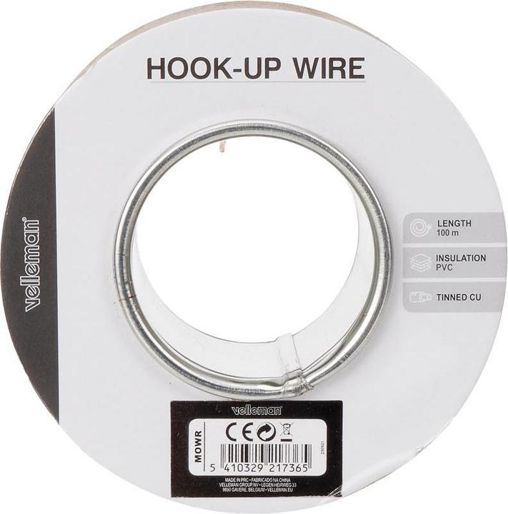 Actual product image Cables HOOK-UP WIRE - ø 1.4 mm - 0.2 mm² - MULTICORE - RED