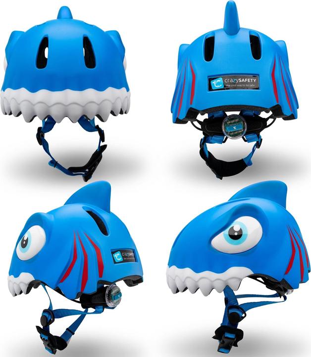 Image du produit Crazy Safety Shark Bicycle Helmet - Bleu (100501-04-01) (49 - 55 cm)