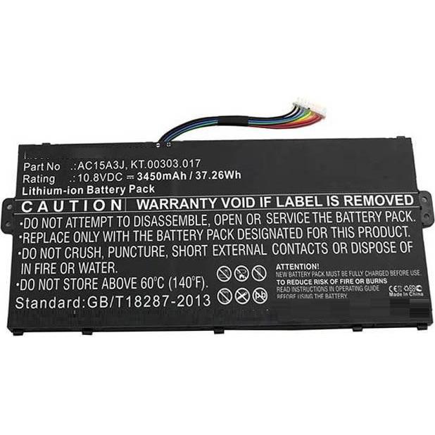 CoreParts Laptop Battery for Acer (1 Zellen, 3450 mAh), Notebook Akku, Schwarz