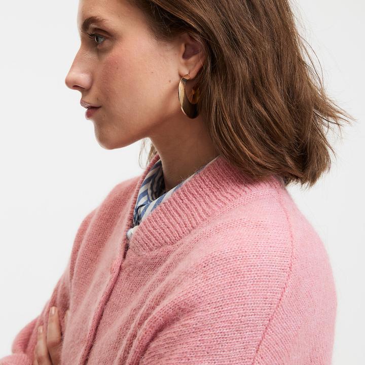 Produktbild La Redoute Collections Strickjacke mit Stehkragen (L)