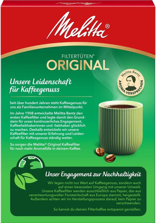 Actual product image Melitta Original 102 / 80 pieces