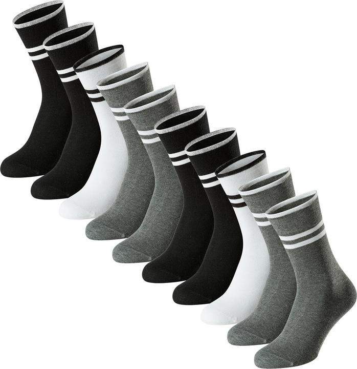 Schiesser - Bluebird - Socken - 10er Pack (39-42 Schwarz / weiss / grau) (10er Pack, 39 - 42)