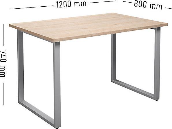 Image du produit kaiserkraft Table polyvalente DUO-O (120 x 80 x 74 cm)