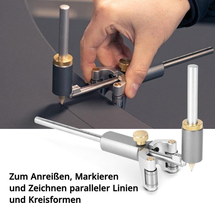Produktbild Stahlwerk Anreisswerkzeug | Markierungswerkzeug | Markierungslehre | Streichmass (12 cm)
