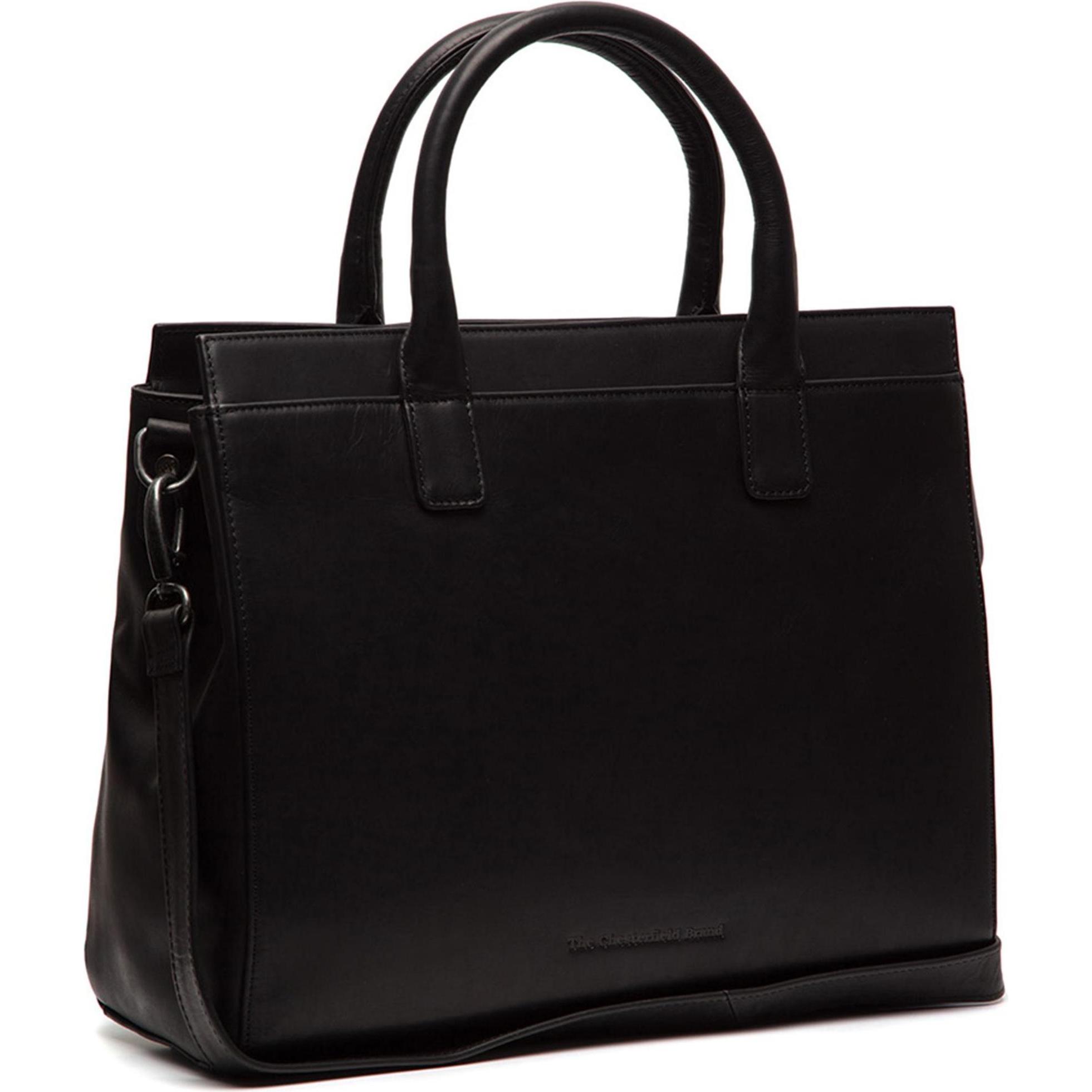 The Chesterfield Brand Rivera Aktentasche Leder 34 cm Laptopfach (14"), Notebooktasche, Schwarz