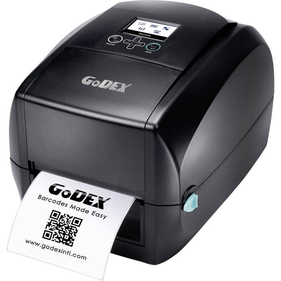 Godex RT700i+ Etiketten-Drucker Drucker USB 2.0, USB Host, RJ45, RS232 (203 dpi), Etikettendrucker, Schwarz