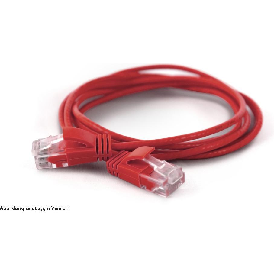 Wantec wW Patchkabel CAT6A (rund 2,8mm) UTP rot 0,20m (U/UTP, CAT6a, 0.20 m), Netzwerkkabel