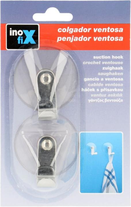 Immagine prodotto Inofix Gancio di aspirazione Bill, argento, 2 pezzi (1 kg)