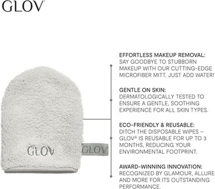 Image du produit Glov Gant démaquillant On-The-Go à la pierre d'argent (Démaquillant)