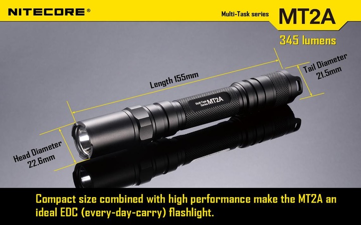 Actual product image Nitecore Mt2a (15.50 cm, 345 lm)