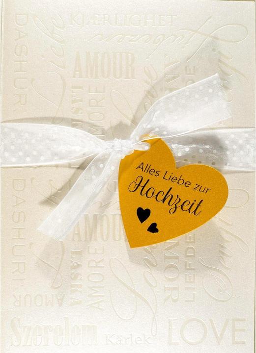 Produktbild ABC Hochzeitskarte Schleife A5 (1 Stk.)