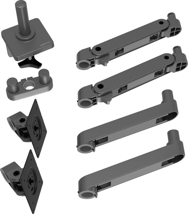Actual product image Ergotron LX PRO ARM DUAL SIDE-BY-SIDE darkgrey (Table, 27", 10 kg)
