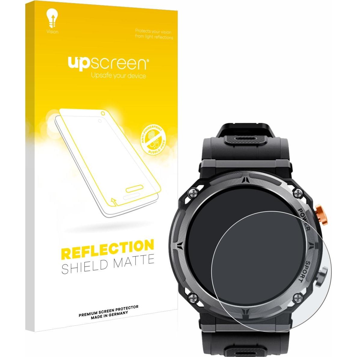 upscreen Schutzfolie Displayschutz Displayschutzfolie Folie Matt Entspiegelungsfolie, Smartwatch Schutzfolie, Grau