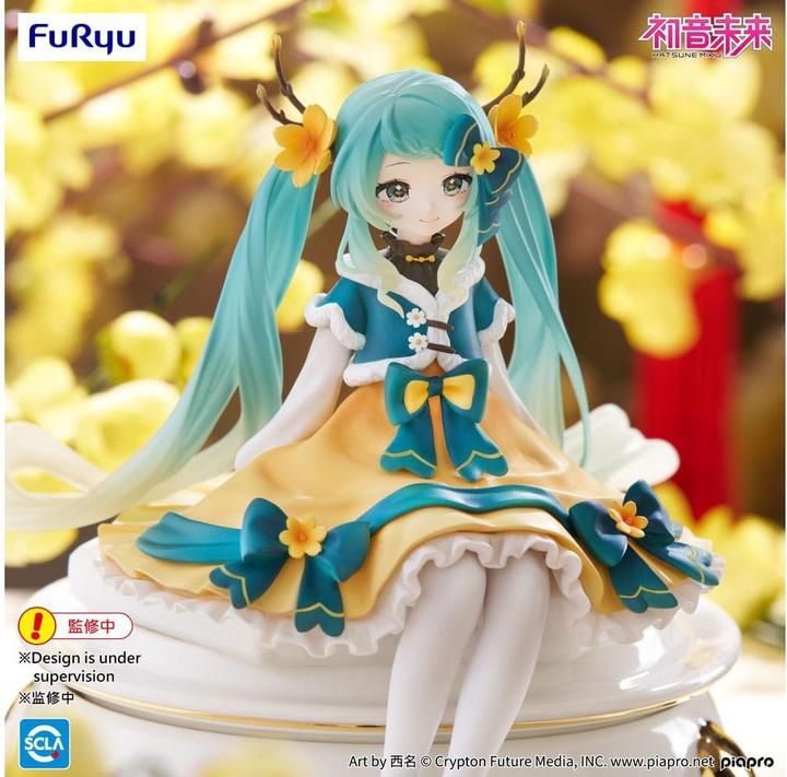 Actual product image Furyu Hatsune Miku Noodle Stopper PVC Statue Hatsune Miku 2025 Chinese New Year Ver. 14 cm