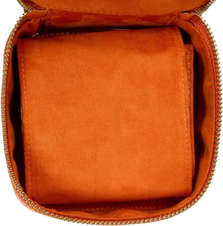 Echtleder Schmuckbox Zip Jewellery Cube Maria Tangerine
