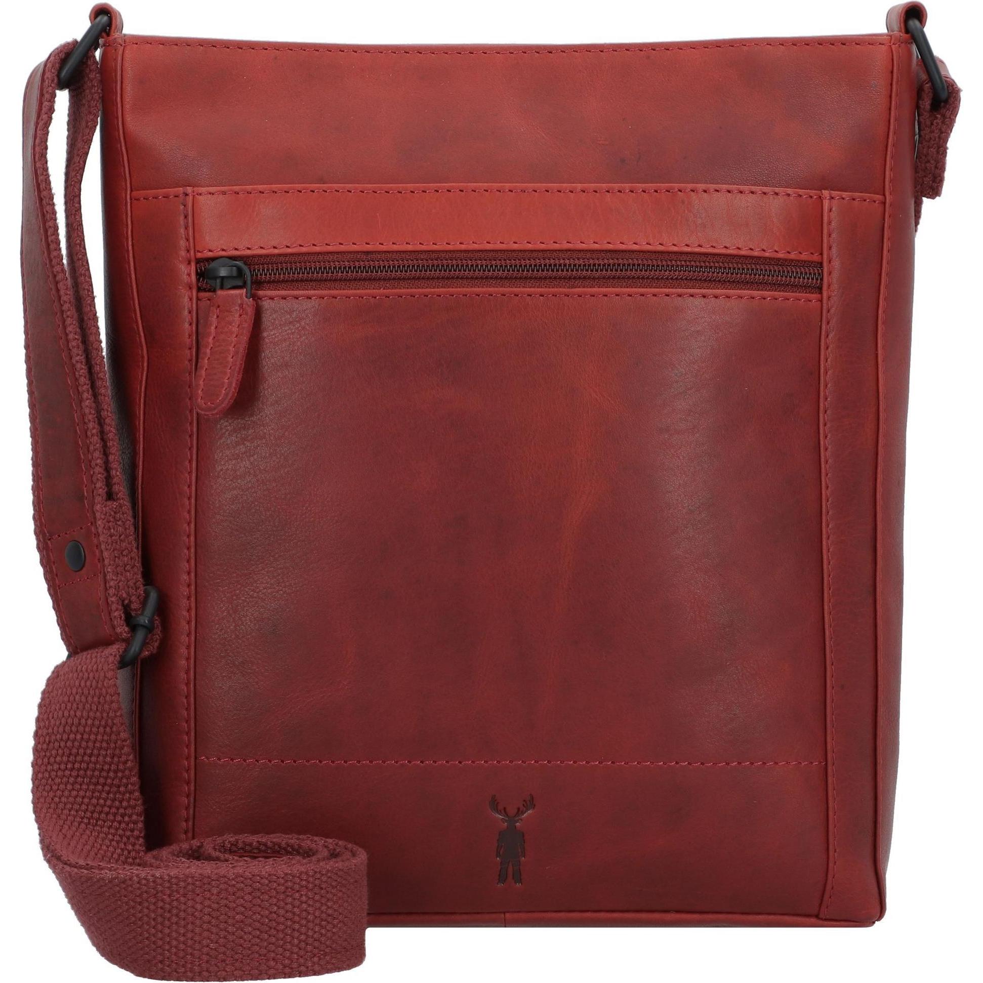 Jack kinsky, Handtasche, Risör Umhängetasche Leder 23 cm, Rot