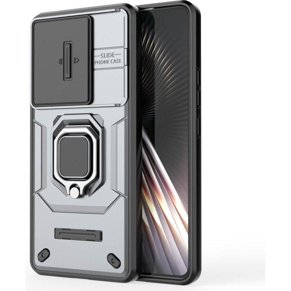 Cover-Discount Xiaomi Poco F6 - Armor Case mit Kickstand (Xiaomi Poco F6), Smartphone Hülle, Grau