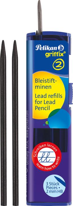 Actual product image Pelikan GRIFFIX - refills (3 pcs., Black, 2 mm)