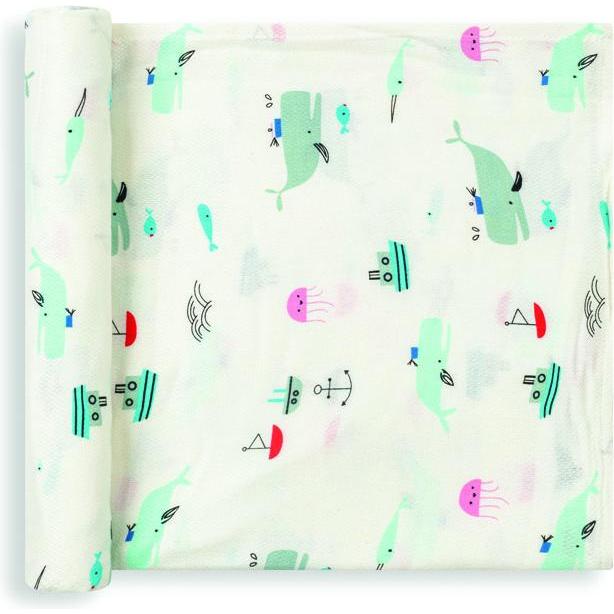 Tiny Love, Pucktuch + Nuscheli, Quadratischer Kaffle-Musselin 120x120 cm (120 cm)