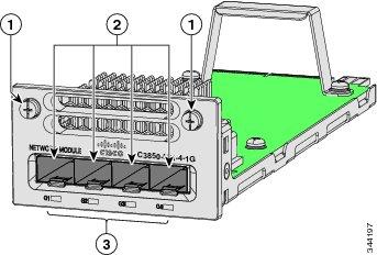 Produktbild Cisco C3850-NM-4-1G, 4x GbE RJ-45, Erweiterungsmodul (4 Ports)