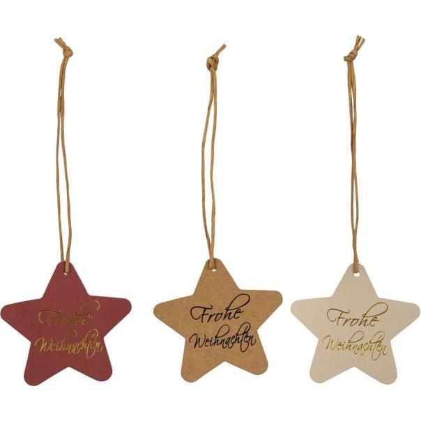 MICA Living, Geschenkverpackung, Geschenkanhänger - Frohe Weihnachten - ca. 6 cm - 12 Stück (Geschenktüte, 12 x)
