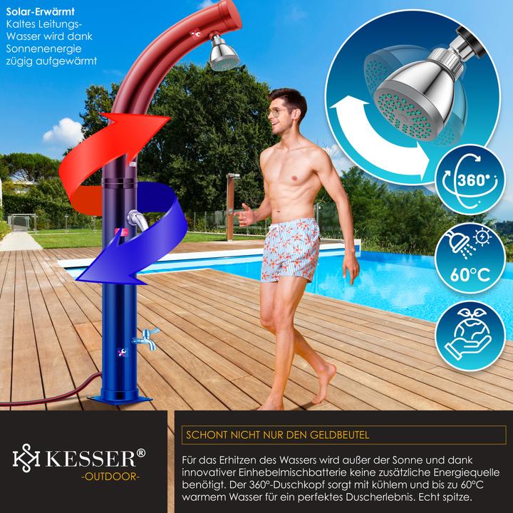 Produktbild Kesser Solar Gartendusche Solardusche mit Schutzhaube