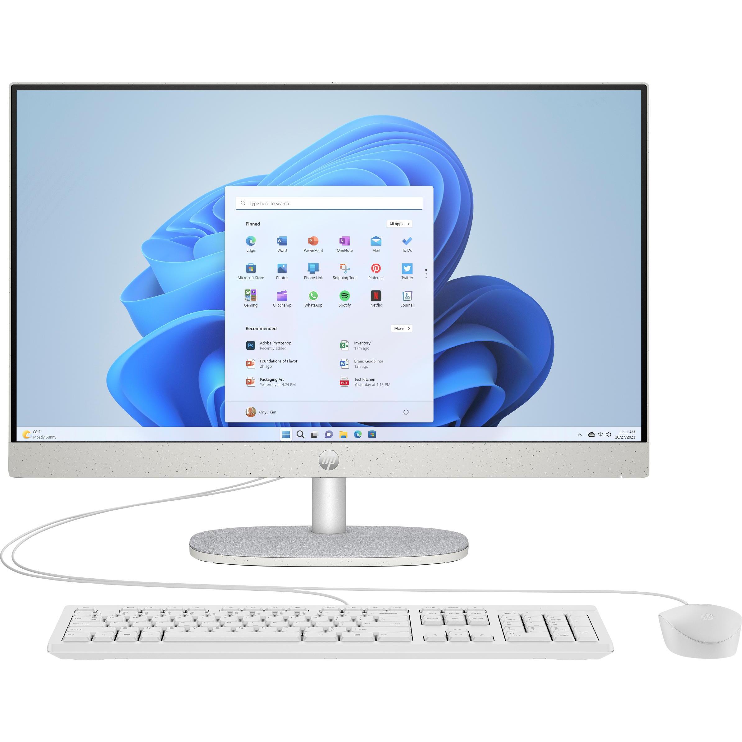 HP 24-cr0000nh (512 GB, 8 GB, Intel Core i3-N300), PC, Silber