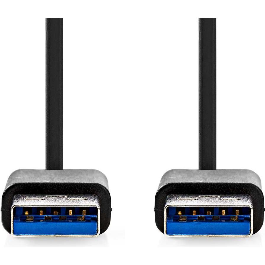 Thumbnail - Nedis USB-Kabel USB 3.2 Gen 1 USB-A Stecker USB-A Stecker 5 Gbps Vernickelt 1.00 m Run (1 m, USB 3.2 Gen 1), USB Kabel