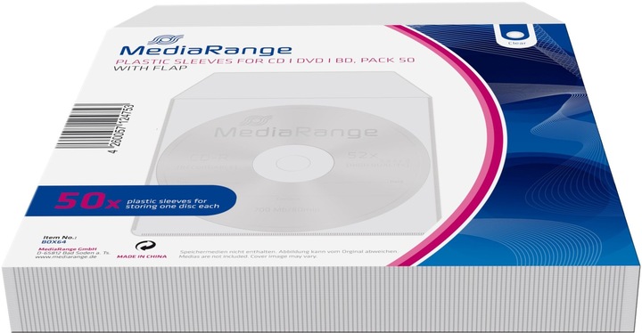MediaRange CD/DVD transparente Plastikhüllen