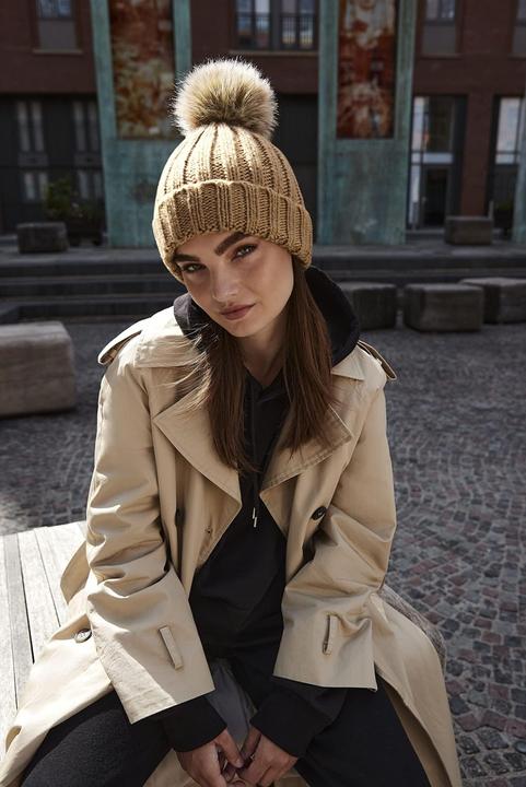 Immagine prodotto Beechfield Berretto con pom pom in pelliccia sintetica spessa donna