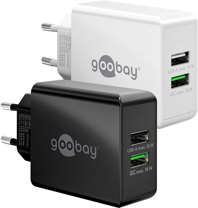 Produktbild Goobay Dual USB-A Schnellladegerät (28 W)